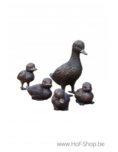 Ensemble de 5 canards - statue en bronze (BS0001B)