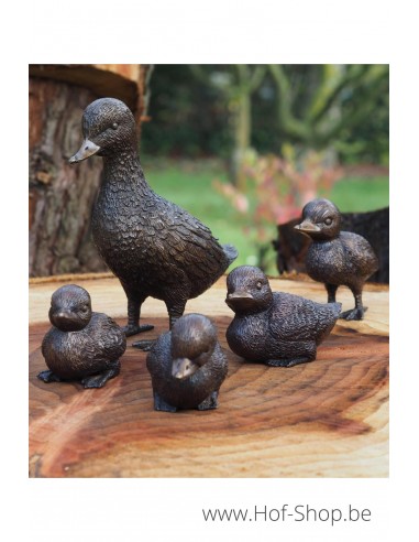 Ensemble de 5 canards - statue en bronze (BS0001B)