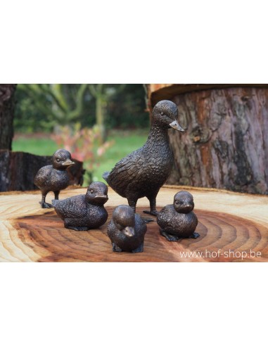 Ensemble de 5 canards - statue en bronze (BS0001B)