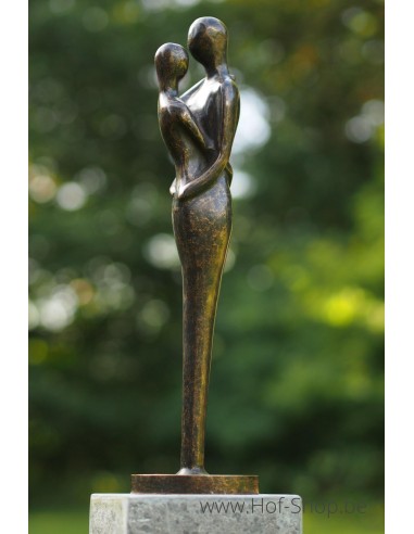 Couple d'amoureux - statue en bronze (AN0636BR-BI)