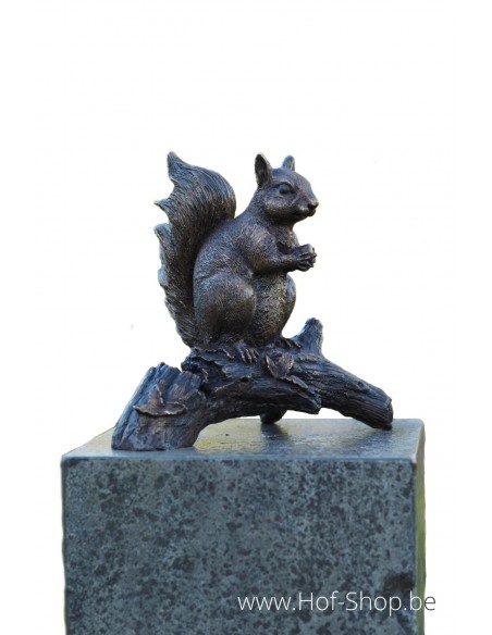 Eekhoorn op tak - bronzen beeld