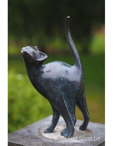 Moderne kat - bronzen beeld