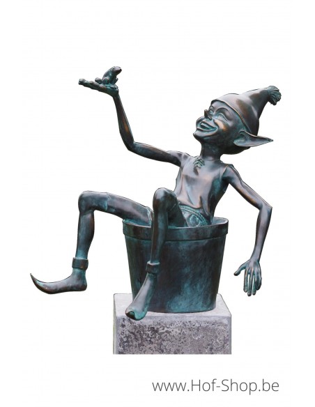 Pixie sur seau - statue en bronze (BS1335V)