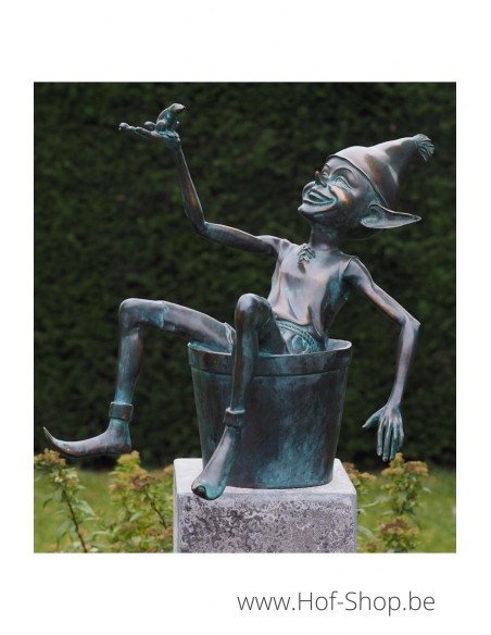 Pixie sur seau - statue en bronze (BS1335V)