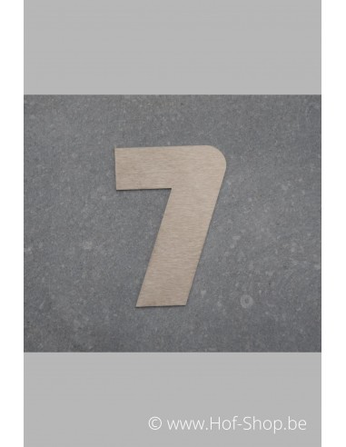 Nummer 7 - inox 7 cm hoog (Bahamas)