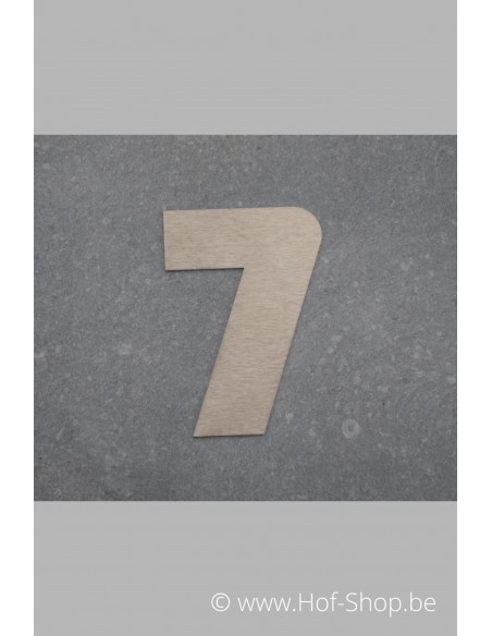 Nummer 7 - inox 7 cm hoog (Bahamas)