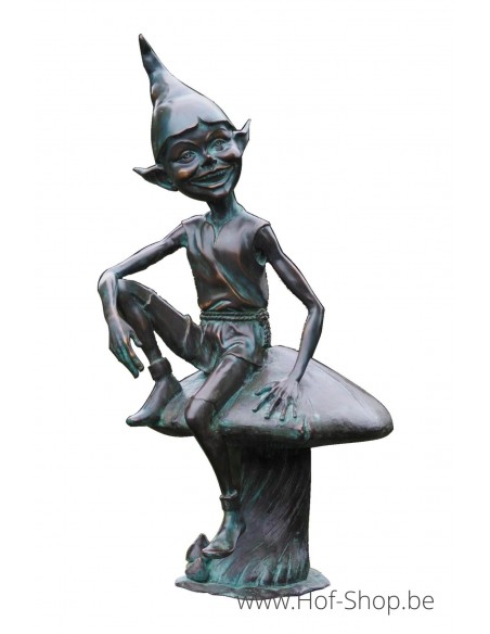 Pixie sur champignon - statue en bronze (BS1337V)