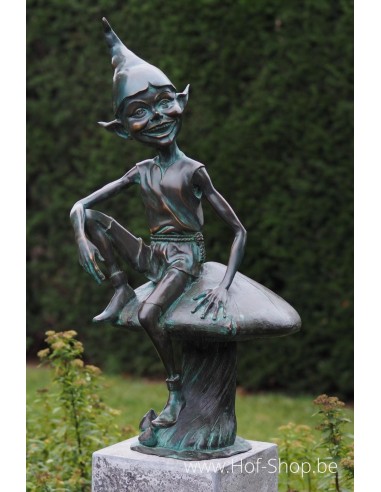 Pixie sur champignon - statue en bronze (BS1337V)