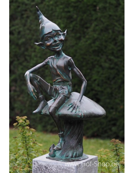Pixie sur champignon - statue en bronze (BS1337V)