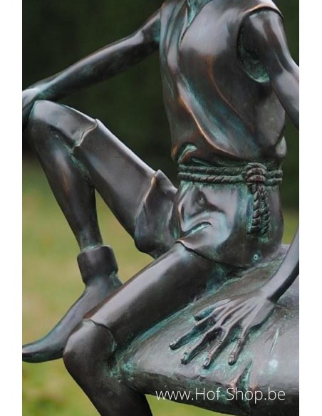 Pixie sur champignon - statue en bronze (BS1337V)