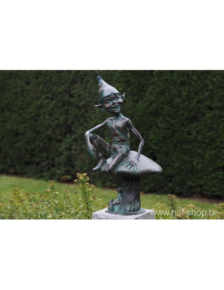 Pixie sur champignon - statue en bronze (BS1337V)
