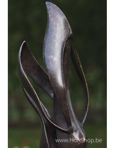 Couple d'amoureux moderne - Sculpture en bronze (AN2235BR-BI)