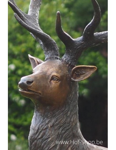 Cerf debout - statue en bronze (B713)