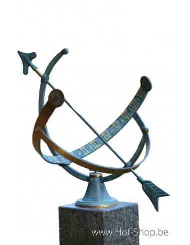 Cadran solaire (moyen) - statue en bronze (GA0029BR-V)