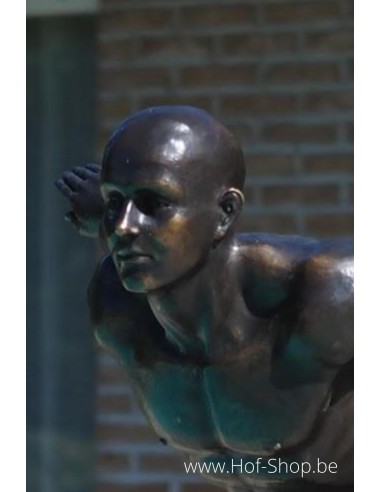David nageur - statue en bronze (B1367)