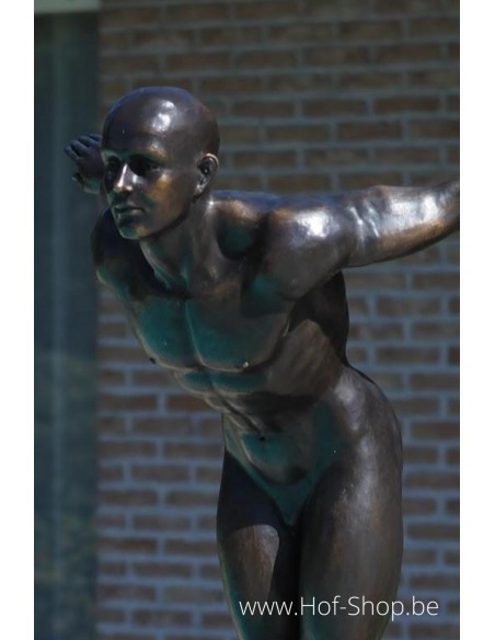 Zwemmer David - bronzen beeld