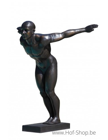 David nageur - statue en bronze (B1367)