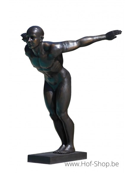 David nageur - statue en bronze (B1367)