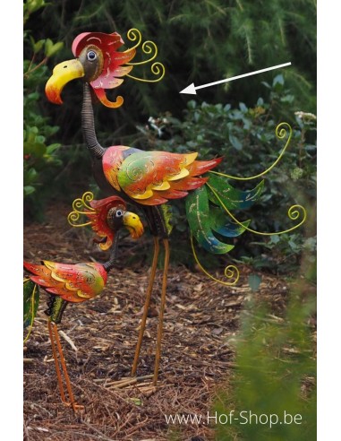 Flamingo donker middel - metalen figuur (MD16091)