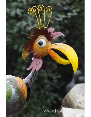 Kleurrijke vogel - metalen figuur (MD16126)