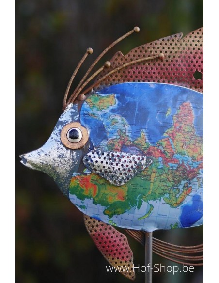 OUTLET Poisson sur stock rouge - figurine en métal (MD89785)