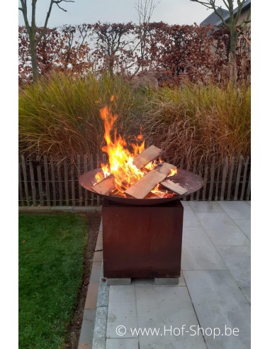 Halo 100 x 21 cm - Brasero en acier corten