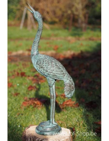 Kleine kroonvogel - bronzen beeld (AN1179BR-V)