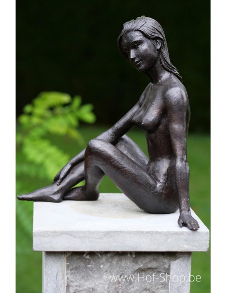 regel volgens Aan boord Naakte vrouw - bronzen beeld (AN1297BR-V)