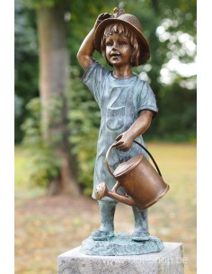 Fille avec arrosoir - statue en bronze (AN1538BRW-V-F)