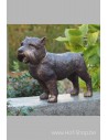 Chien Yorkshire - statue en bronze (B1176)