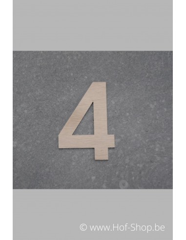 Nummer 4 - inox 5 cm hoog