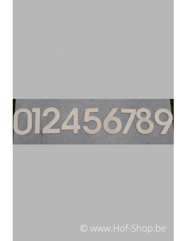 Nummer 6 - inox 5 cm hoog