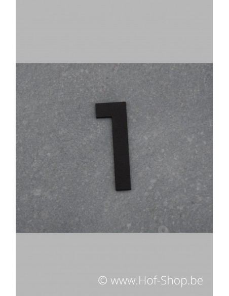 Nummer 1 - zwart inox 5 cm hoog