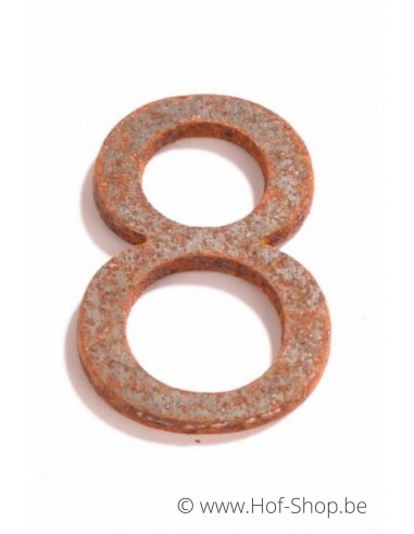 Numéro 8 - acier Corten de 5 cm de haut (Ari)