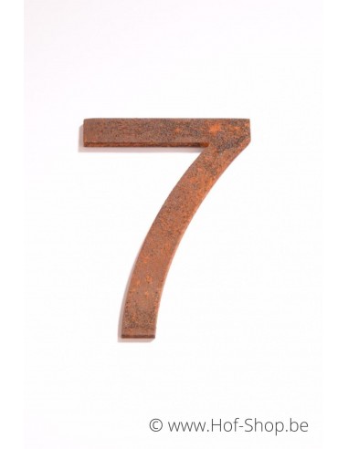 Numéro 7 - acier Corten de 10 cm de haut (Ari)