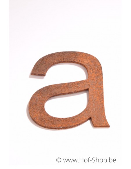 Lettre a - acier Corten de 10 cm de haut (Ari)