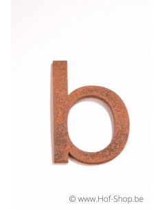 Letter B - cortenstaal 10 cm hoog (Ari)