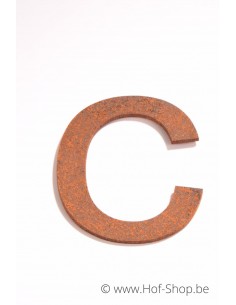 Lettre c - acier Corten de 10 cm de haut (Ari)