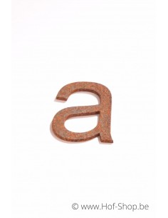 Letter A - cortenstaal 5 cm hoog (Ari)