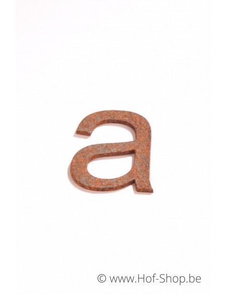 Lettre a - acier Corten de 5 cm de haut (Ari)