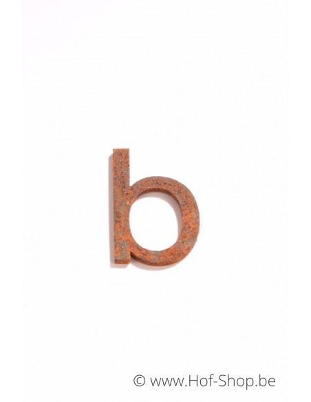Letter B - cortenstaal 5 cm hoog (Ari)