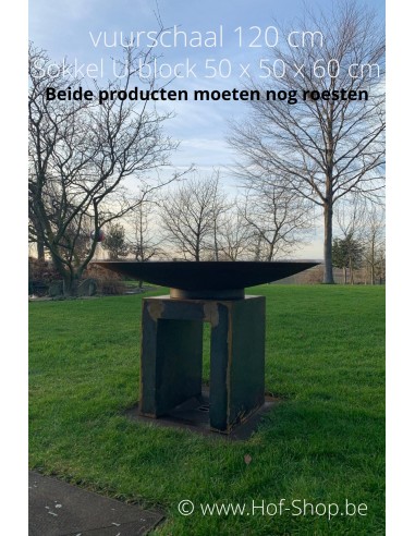 Halo 120 x 21 cm - Brasero en acier corten