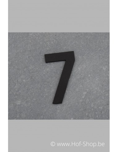 Nummer 7 - zwart inox 5 cm hoog