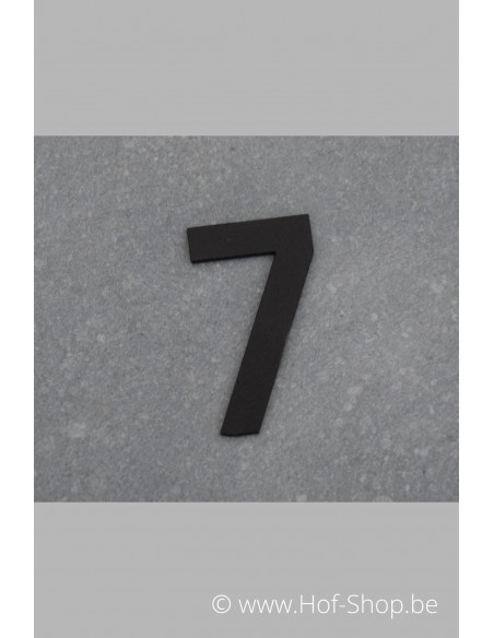Nummer 7 - zwart inox 5 cm hoog